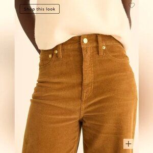J. Crew Corduroy Wide-Leg Trouser Tan/Rich Coffee/Camel Size 28!